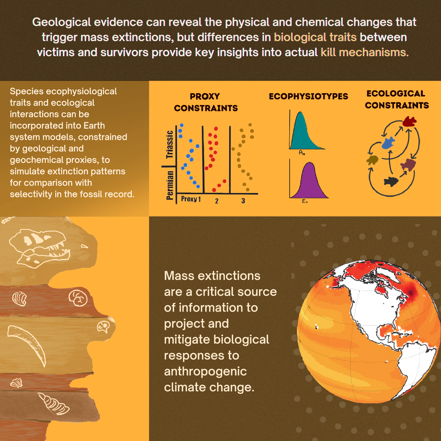 graphical abstract for Selectivity of mass extinctions: Patterns, processes, and future directions - open in full screen