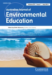 Australian Journal of Environmental Education Volume 28 - Issue 1 -