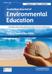 Australian Journal of Environmental Education Volume 31 - Issue 1 -  Putting Food on the Table