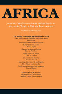 Africa Volume 85 - Issue 1 -