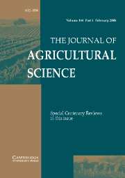 The Journal of Agricultural Science Volume 144 - Issue 1 -