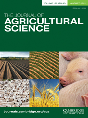 The Journal of Agricultural Science Volume 150 - Issue 4 -