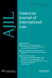 American Journal of International Law Volume 113 - Issue 4 -