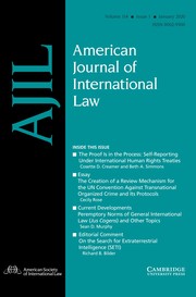 American Journal of International Law Volume 114 - Issue 1 -