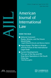 American Journal of International Law Volume 116 - Issue 4 -