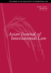 Asian Journal of International Law Volume 13 - Issue 1 -