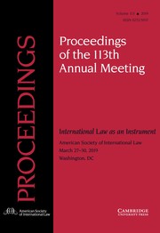 Proceedings of the ASIL Annual Meeting Volume 113 - Issue  -