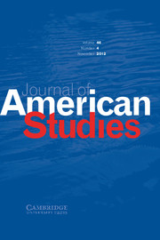 Journal of American Studies Volume 46 - Issue 4 -