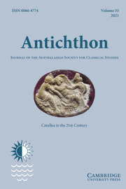 Antichthon Volume 55 - Issue  -