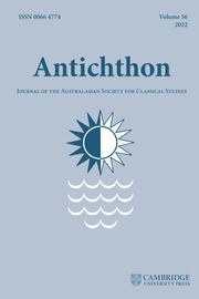 Antichthon Volume 56 - Issue  -