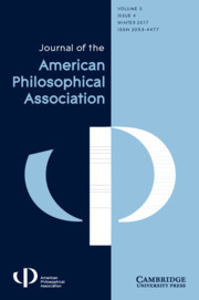 Journal of the American Philosophical Association Volume 3 - Issue 4 -