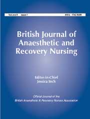 British Journal of Anaesthetic & Recovery Nursing Volume 8 - Issue 1 -