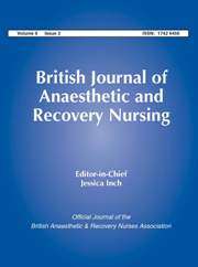 British Journal of Anaesthetic & Recovery Nursing Volume 8 - Issue 2 -