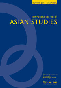 International Journal of Asian Studies Volume 12 - Issue 1 -