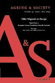 Ageing & Society Volume 24 - Issue 3 -