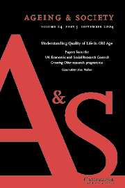 Ageing & Society Volume 24 - Issue 5 -