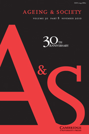 Ageing & Society Volume 30 - Issue 8 -