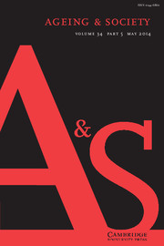 Ageing & Society Volume 34 - Issue 5 -