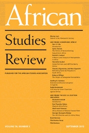 African Studies Review Volume 56 - Issue 2 -