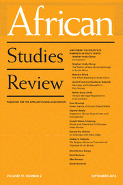 African Studies Review Volume 57 - Issue 2 -