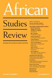 African Studies Review Volume 59 - Issue 2 -