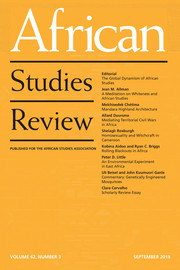 African Studies Review Volume 62 - Issue 3 -