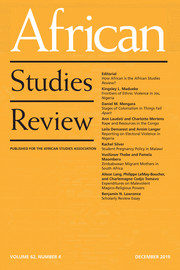 African Studies Review Volume 62 - Issue 4 -