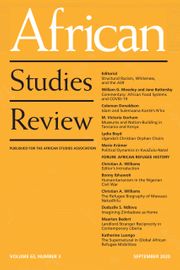 African Studies Review Volume 63 - Issue 3 -