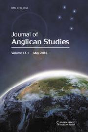 Journal of Anglican Studies Volume 14 - Issue 1 -