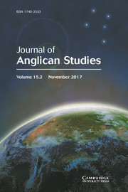 Journal of Anglican Studies Volume 15 - Issue 2 -