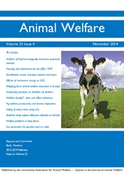 Animal Welfare Volume 23 - Issue 4 -