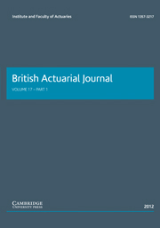 British Actuarial Journal Volume 17 - Issue 1 -