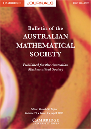 Bulletin of the Australian Mathematical Society Volume 77 - Issue 2 -