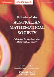 Bulletin of the Australian Mathematical Society Volume 78 - Issue 2 -