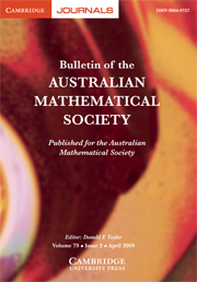 Bulletin of the Australian Mathematical Society Volume 79 - Issue 2 -