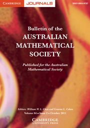 Bulletin of the Australian Mathematical Society Volume 84 - Issue 2 -