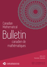 Canadian Mathematical Bulletin Volume 67 - Issue 4 -