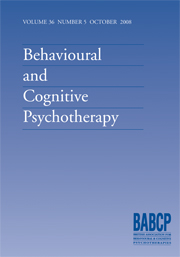 Behavioural and Cognitive Psychotherapy Volume 36 - Issue 5 -