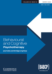 Behavioural and Cognitive Psychotherapy Volume 48 - Issue 2 -