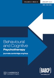 Behavioural and Cognitive Psychotherapy Volume 51 - Issue 1 -