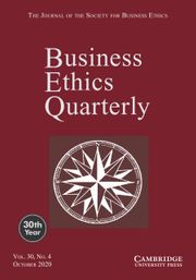 Business Ethics Quarterly Volume 30 - Issue 4 -