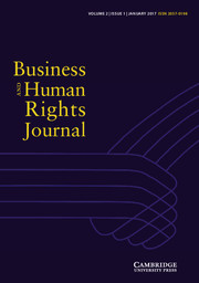 Business and Human Rights Journal Volume 2 - Issue 1 -