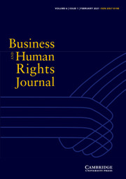 Business and Human Rights Journal Volume 6 - Issue 1 -