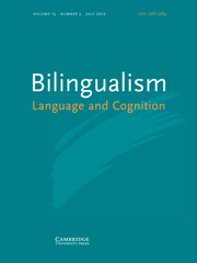 Bilingualism: Language and Cognition Volume 15 - Issue 3 -