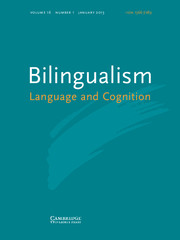 Bilingualism: Language and Cognition Volume 16 - Issue 1 -