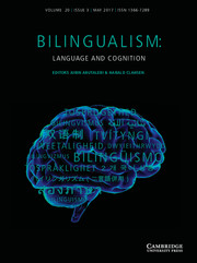 Bilingualism: Language and Cognition Volume 20 - Issue 3 -