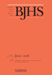 The British Journal for the History of Science Volume 51 - Issue 2 -