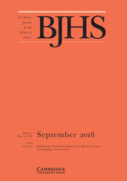 The British Journal for the History of Science Volume 51 - Issue 3 -