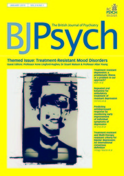 The British Journal of Psychiatry Volume 214 - Issue 1 -  Themed Issue: Treatment-Resistant Mood Disorders