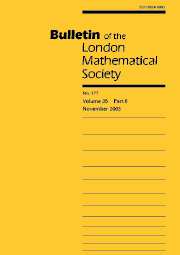 Bulletin of the London Mathematical Society Volume 35 - Issue 6 -